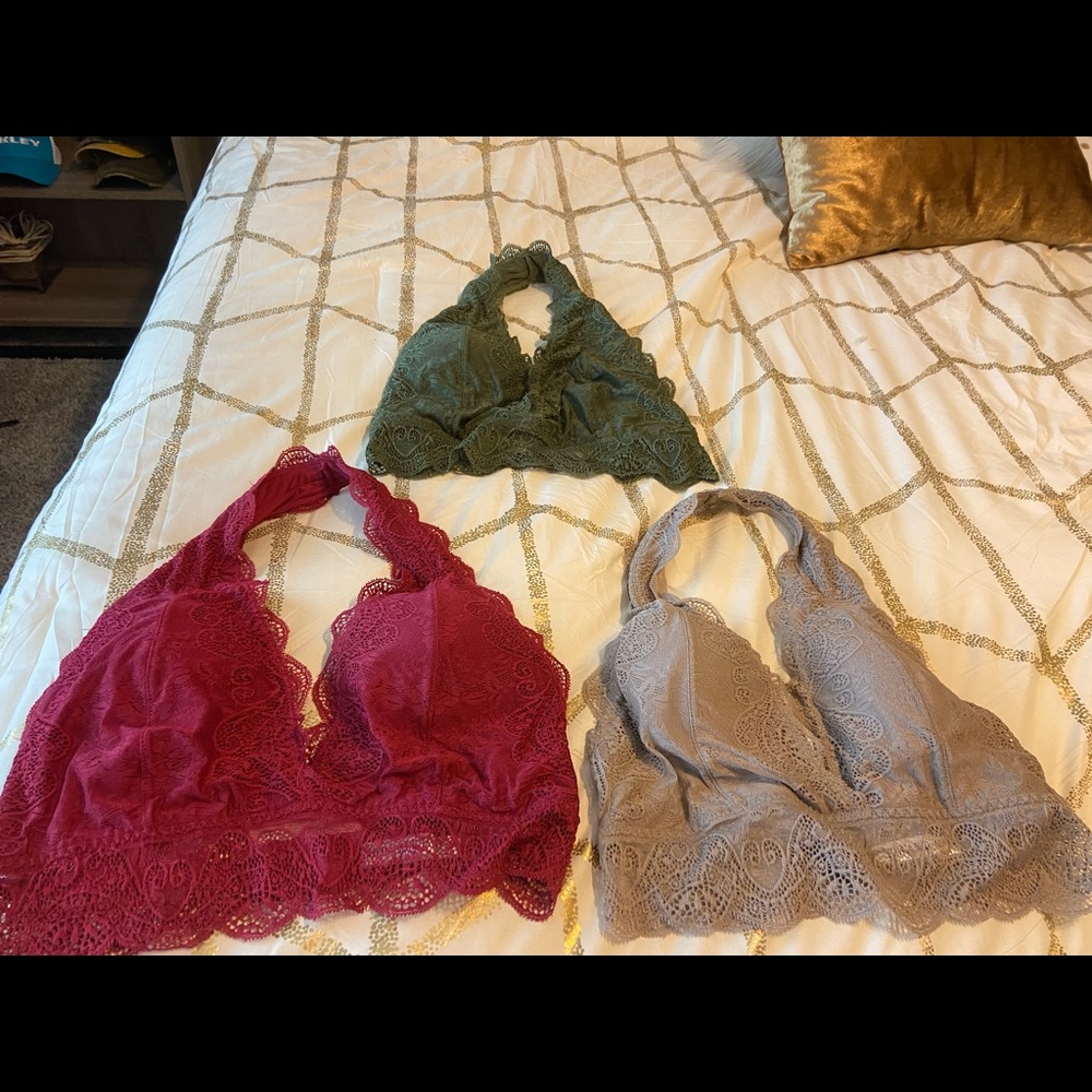 Halter bralettes. New